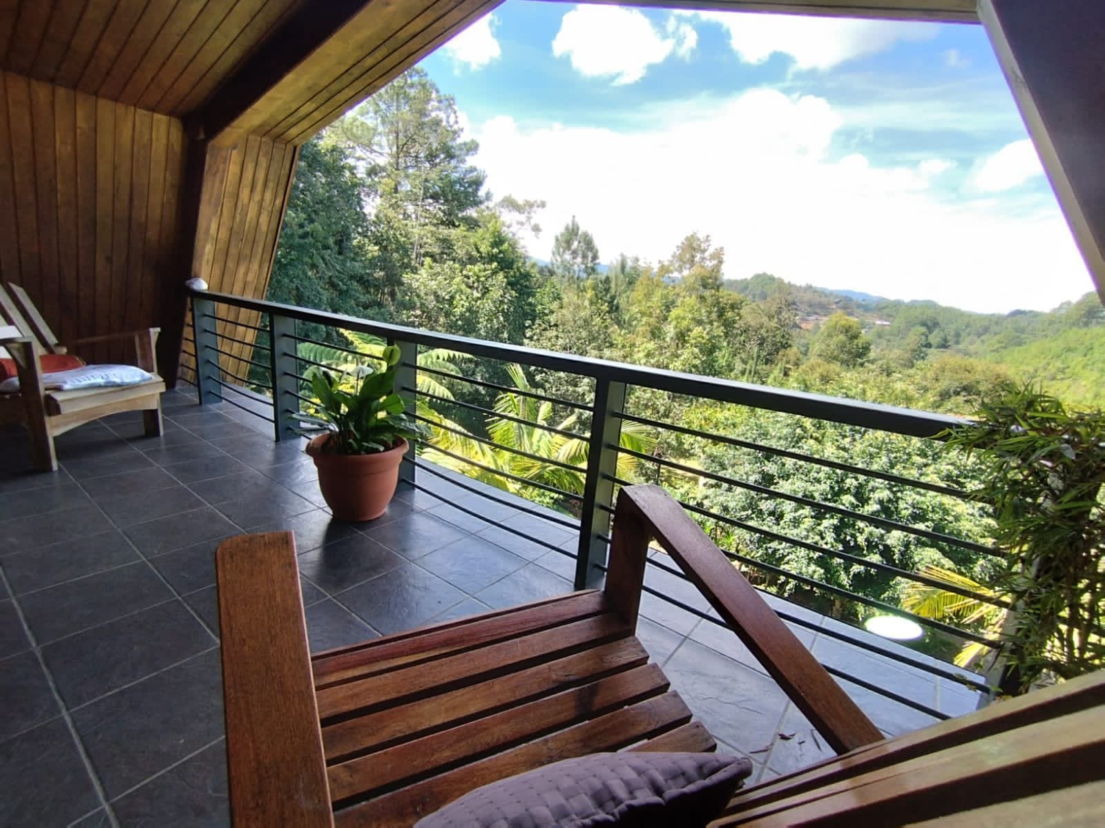 Terraza con vista al valle